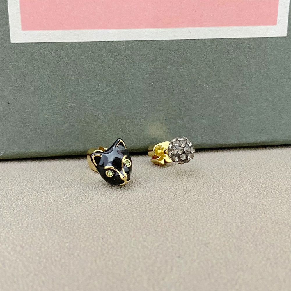kate spade Enamel Handpainted Puppy Full Diamond Inlay Asymmetric Ball - Picture 3 of 6